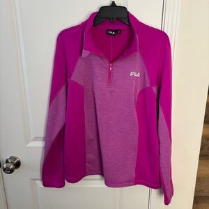 Fila Sport Magenta Quarter-Zip Top